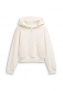 Худи TOM TAILOR Hoodie, Gardenia White/White