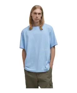 Футболка оверсайз с графическим принтом из шамбре. Barbour, синий