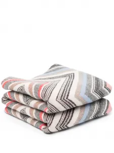 Одеяло с узором зигзаг Missoni Home, синий