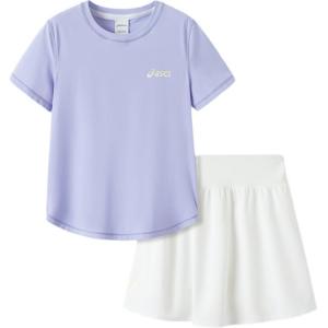 Спортивный комплект для детей 3-7 лет: юбка и топ, 2 предмета, ASICS, фиолетовый