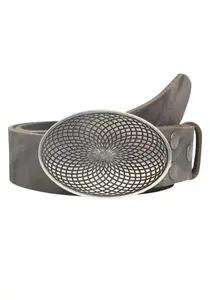 Кожаный ремень LIFEBULT by showroom 019° с пряжкой под старину Rettungsring By Showroom 019°, серый