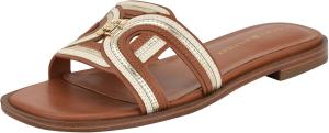 Женские шлепанцы Tressi Flat от Tommy Hilfiger, Medium Brown/White 210