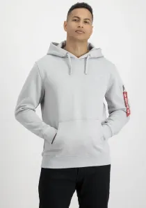 Толстовка с капюшоном Alpha Industries "BACK PRINT HOODY", серый