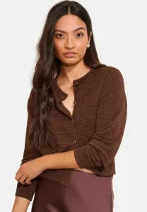 Кардиган прямого кроя из жатой ткани Friends Like These, Chocolate Brown