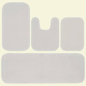 Коврик-гирлянда Gramercy, набор ковриков для ванной комнаты из 4 предметов Garland Rug, белый