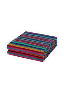 Набор полотенец Cawö Lifestyle в цветную полоску, 2 штуки, 140x70 см