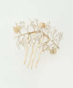 Гребень бабочки Three Four Time/Wire, цвет Gold