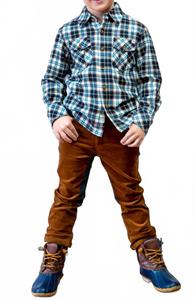 Детские узкие брюки из вельвета в цвете "коричневая кожа" Appaman