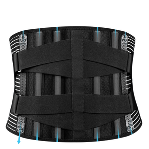 Регулируемый поясничный бандаж для поясницы, поясничный пояс для мужчин и женщин, облегчение боли - большой размер Proxxi, черный