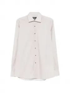 Рубашка прямого кроя на пуговицах KARL LAGERFELD, бежевый