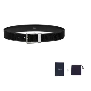 DIOR Кожаный ремень мужской, Black