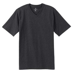 Мужская футболка Lands End Super-T с V-образным вырезом Lands' End, цвет Dark Charcoal Heather