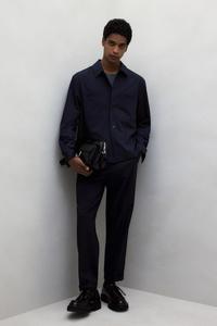 Зауженные брюки свободного кроя H&M, синий