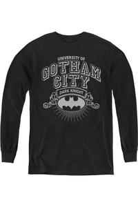 Футболка с длинным рукавом Batman University Of Gotham для молодежи Gildan, черный
