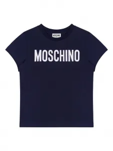 Футболка с логотипом Moschino Kids, синий