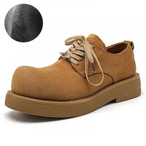 V05 Износостойкие низкие повседневные туфли на платформе унисекс абрикосового цвета женские [с флисовой подкладкой], цвет Apricot, Women's[Fleece-Lined]