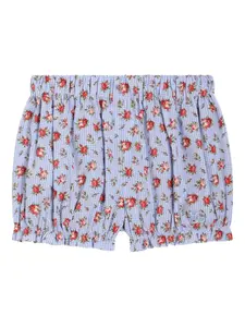 Шорты с цветочным принтом Dolce & Gabbana Kids, синий