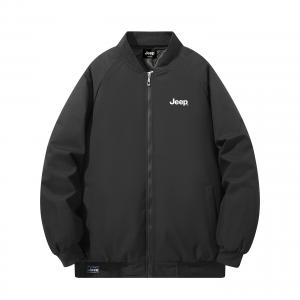 Пуховик Unisex Baseball Collar Thickened Jeep, pure черный