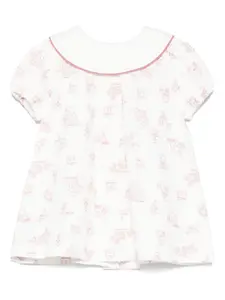 Платье с логотипом Emporio Armani Kids, белый