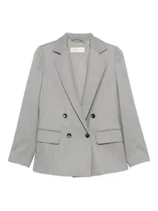 Двубортный блейзер MAX MARA, серый