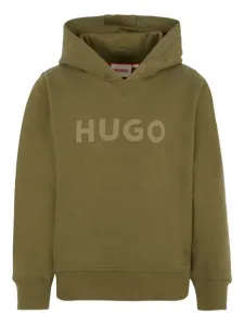 Худи с логотипом Hugo Kids, зеленый