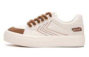 Кеды женские низкие белые/бежевые Feiyue