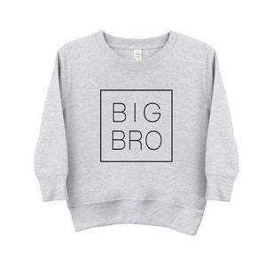 Толстовка с квадратным рисунком Big Bro для малышей The Juniper Shop, цвет Heather Grey