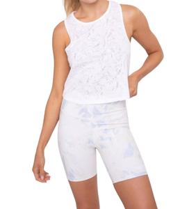 Полупрозрачный топ с абстрактным завитком цвета айвори Mono b, слоновая кость