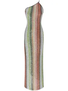 Платье макси на одно плечо Missoni, красный