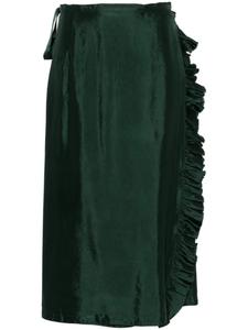 ASPESI юбка миди с запахом, зеленый