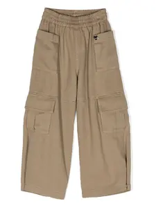 Брюки карго широкого кроя Monnalisa, коричневый