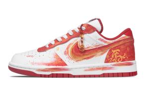 Nike Кроссовки для скейтбординга мужские Big Abrasion Resistant Breathable low top Gold Red