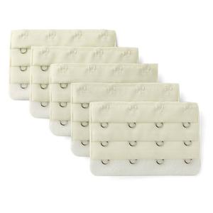 Удлинители бюстгальтера Эластичные удлинители бюстгальтера 3 ряда, 4 крючка, 5 шт. ALLEGRA K, бежевый