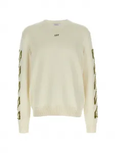 Свитер с 3D-обводкой Diag Off-White, бежевый