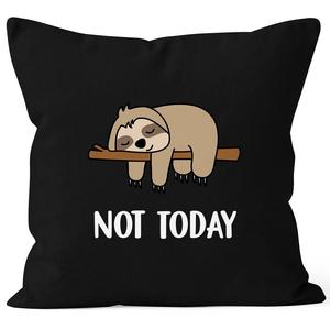 Чехол на подушку Not Today, чехол на подушку Chilling Lazy MoonWorks Sloth, черный, униразмер