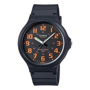 Часы CASIO Quartz Waterproof Mens Black Analog, черный