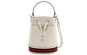 GUCCI Ophidia Leather One Shoulder Handbag, Crossbody Bag Regular Women's White