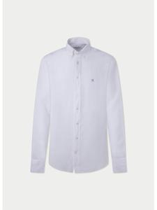 Hackett London Льняная рубашка - стандартный крой - белого цвета