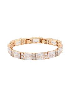 Faina Женский браслет с кристаллами, розовое золото, белый