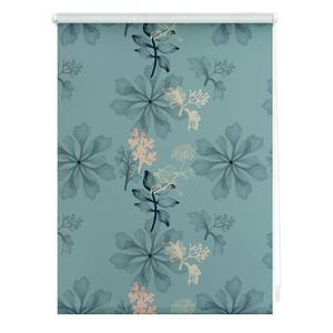 Затемняющие рулонные шторы Lichtblick Aqua Floral, 70x150x6 см, синий