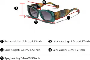 Женские солнцезащитные очки Melrose Fashion Square, роскошные, маленькие, прямоугольные, с градиентным покрытием, защита от ультрафиолета UV400, артикул 95408, Green