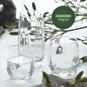 Набор стаканов для питья LAV Diamond из 18 предметов Lav