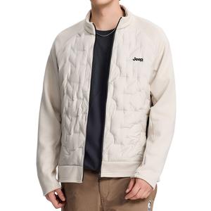 Пуховик Unisex Stand Collar Lightweight Others Jeep, экрю