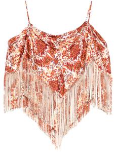 Rabanne топ с принтом, нейтральный