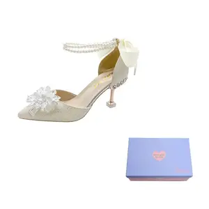 Xingdiman Тонкие каблуки женские на шпильке - шампань 8 см, цвет Champagne 8cm