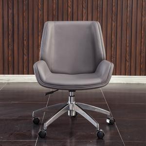 Кресло для конференц-зала SIHOO, современное, с серой кожей и фиксированными колесами