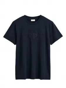 Футболка с тиснением и короткими рукавами Gant, синий