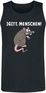Майка-топ Tierisch Igitt, Menschen, черный