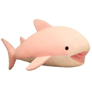Большая тканевая кукла улыбающегося кита плюшевая игрушка высота 55cm/70cm/120cm/150cm Bitter purchase, розовый