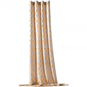 Weckbrodt штора «ромб», (1 шт.), люверсы, гардина, непрозрачный, жаккард, ромб, цвет senf-silberfarben